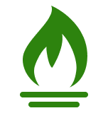 Decorative natural gas flame